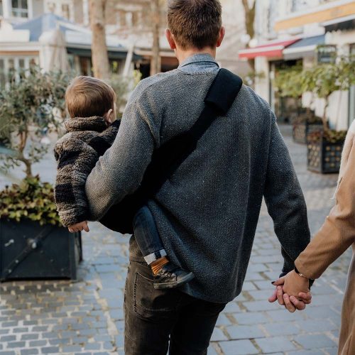 PouchCo Adventurer Ergonomic Toddler Sling Carrier - Black Corduroy - Image 5