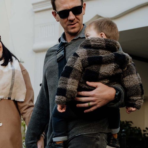 PouchCo Adventurer Ergonomic Toddler Sling Carrier - Black Corduroy - Image 4