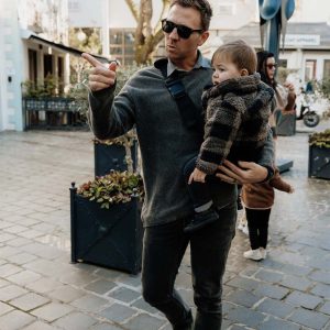 PouchCo Adventurer Ergonomic Toddler Sling Carrier - Black Corduroy