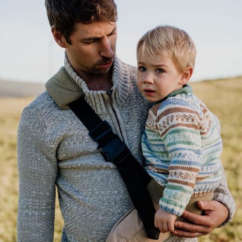 PouchCo Adventurer Ergonomic Toddler Sling Carrier - Olive Corduroy - Image 3