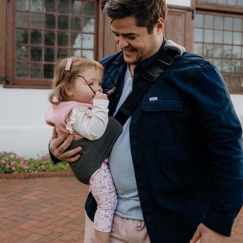 PouchCo Adventurer Ergonomic Toddler Sling Carrier - Stone Corduroy