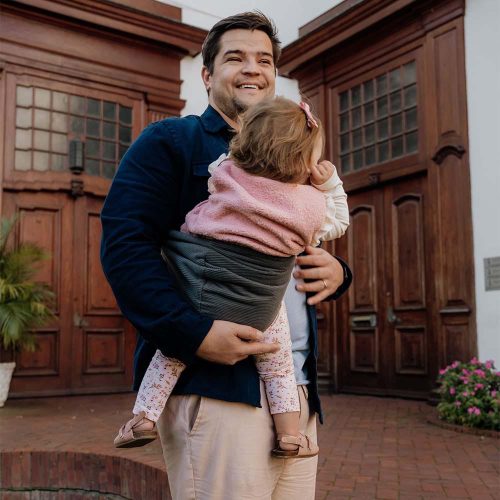 PouchCo Adventurer Ergonomic Toddler Sling Carrier - Stone Corduroy - Image 3