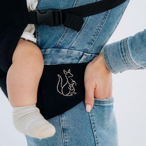 PouchCo Ergonomic Premium Baby Carrier - Black - Image 6