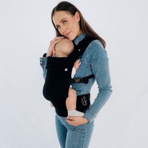 PouchCo Ergonomic Premium Baby Carrier - Black - Image 3