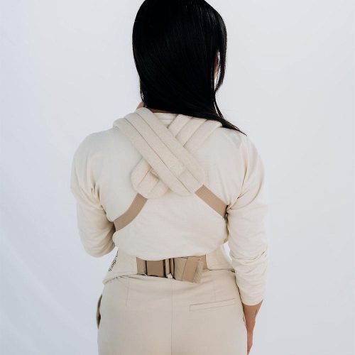 PouchCo Ergonomic Premium Baby Carrier - Oatmeal - Image 6