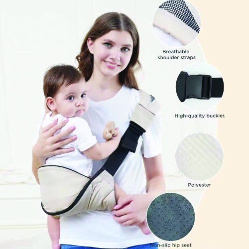 PouchCo Totterrain Ergonomic Toddler Sling Carrier - Khaki - Image 4