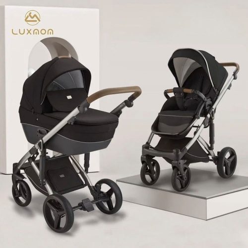 LUXMOM Glide 9-in-1 Travel System - Black, Comes with a Beige Sahara Colour Infant Seat - Image 8
