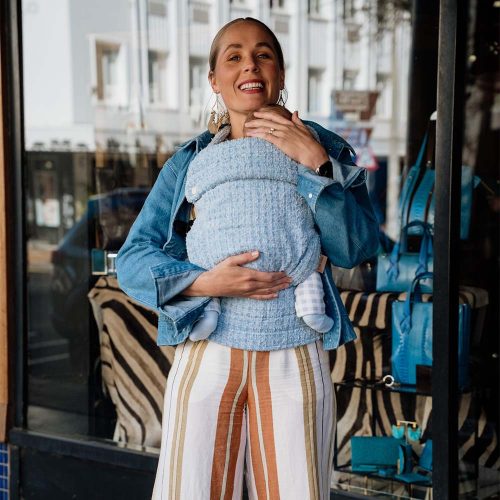 PouchCo Ergonomic "Premium Classic" Baby Carrier - Sky Blue (Clearance Sale!!) Limited Stock! - Image 3